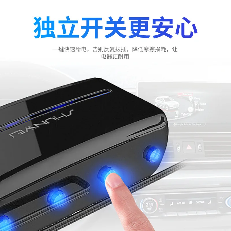 

Car Cigarette Lighter Socket Splitter Plug LED USB Charger Adapter 3.1A 100W Detection Accessories