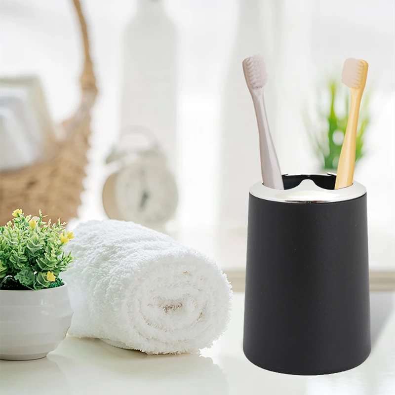 bathroom accessories set 6 piece soap lotion dispenser toothbrush holder soap toilet brush trash can bathroom essential room set free global shipping