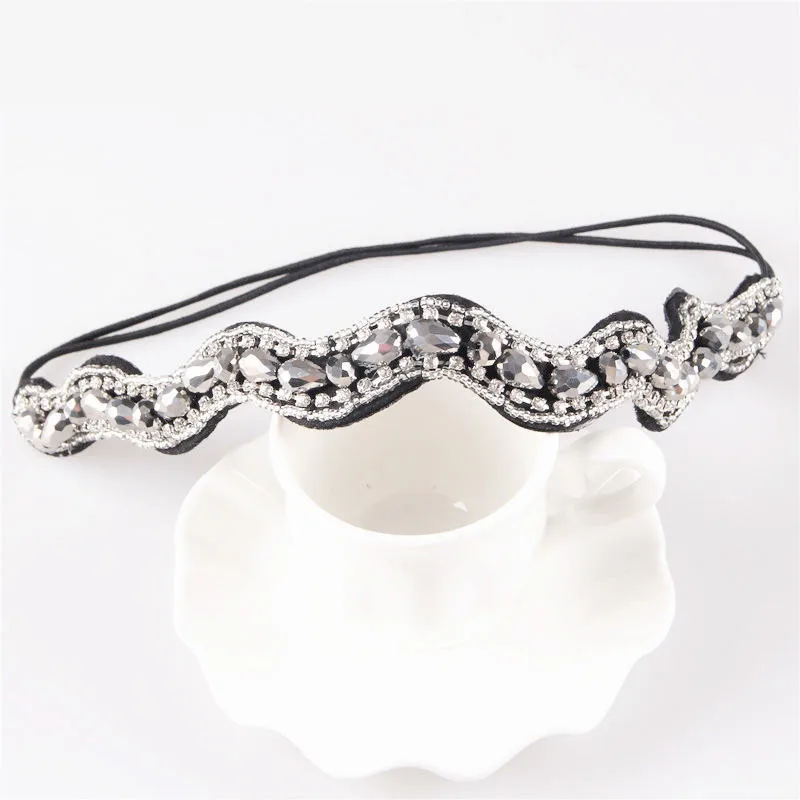 Ручная работа геометрические эффектные повязки для женщин эластичные резиновые головные уборы лучшие