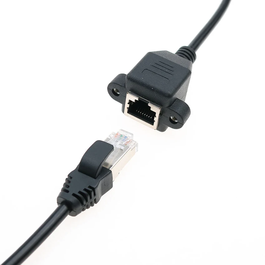 8Pin RJ45 кабель штекер-гнездо винтовое крепление для панели Ethernet LAN Сетевой