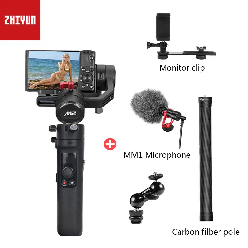 Синий ZHIYUN кран M2 3-осевой разных цветов с шарнирным соединением для смартфона Для беззеркальных камер смартфонов OSMO действие стабилизатор vs Feiyu G6 плюс DJI Ronin S Max мы собрали воедино - Цвет: Синий