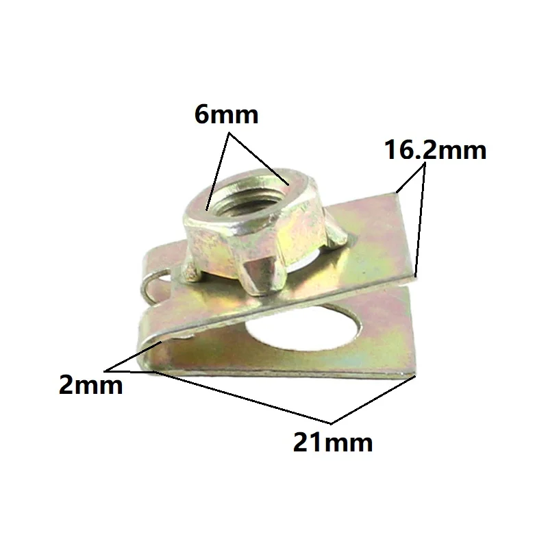 KELIMI U образные прокладные гайки фиксированный винт фиксатор M6 металлический