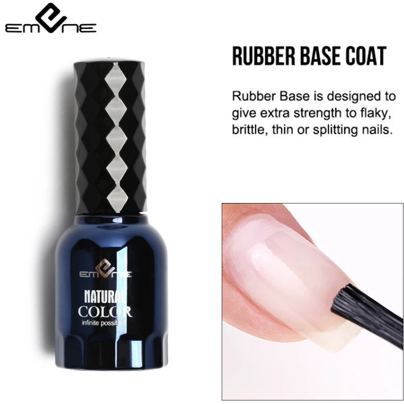 EMENE Base and Top Coat Gel Nail Polish 15ml Transparent Soak Off UV LED Gel Polish Gel Lacquer Nail Art Matt Top Base Primer