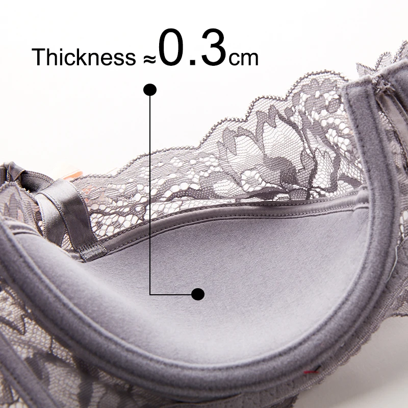 Цветочный пуш ап бюстгальтер и трусики наборы размера плюс белье красивый Для