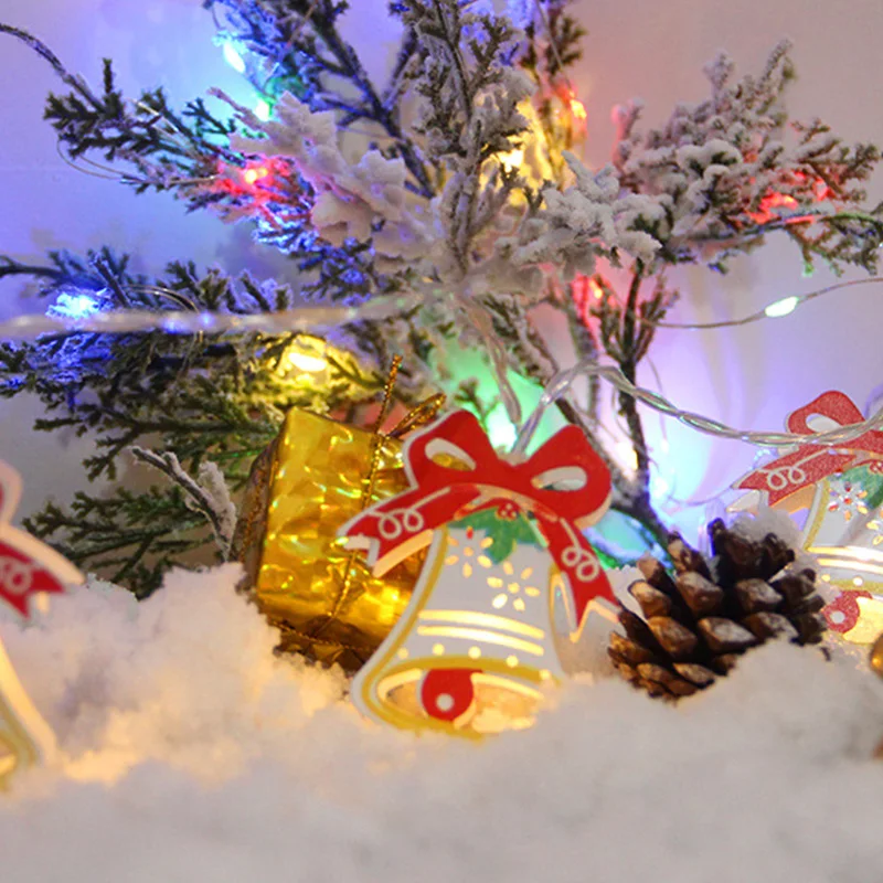Coversage Рождественская елка Санта Клаус колокол Фея гирлянды светодиодные Батарея