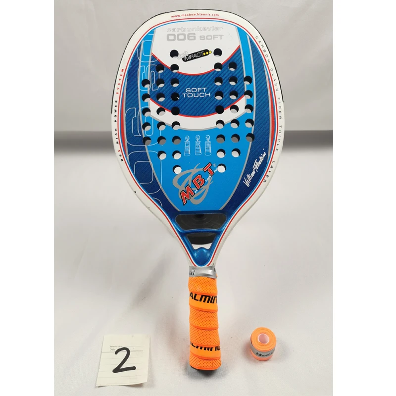 

Adult Beach Tennis Racket Professional Tennis Racquet Paddle Carbon Tennis Padel Turquoise Beach Dampener Raquete De Tennis MBT