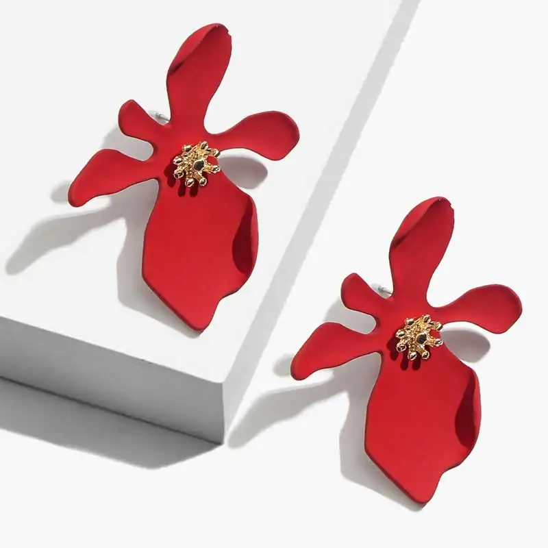 JJFOUCS корейский элегантный Конфета цветной цветок серьги для женщин