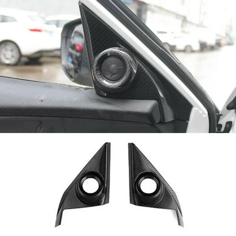 

2PCS Front Door Speaker Cover Trim For Honda Civic 10th 2016-2020 Carbon Fiber