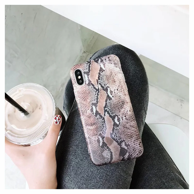 Сексуальный Змеиный кожаный чехол для телефона для iphone 7 чехол Модный Тигр Леопард матовый мягкий чехол для iphone 6 6S 7 8 Plus X XR