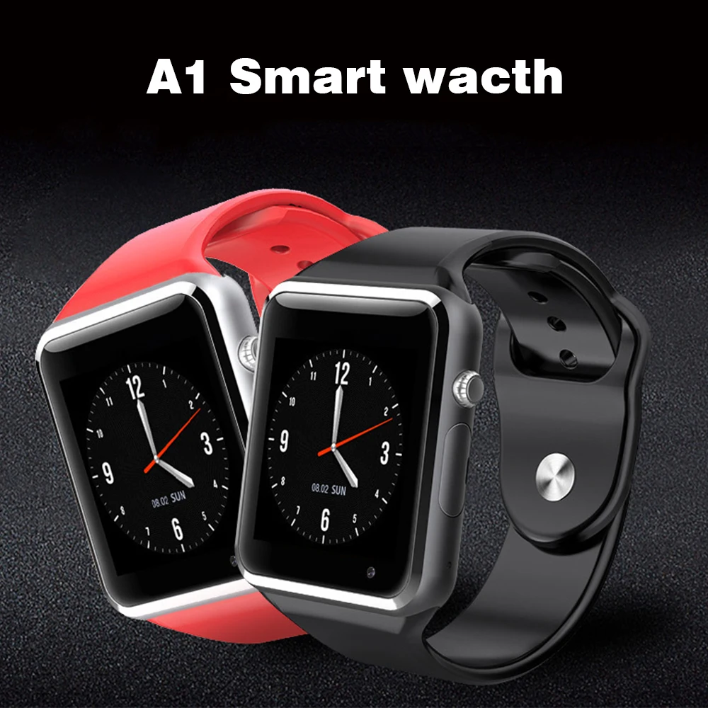 A1 наручные часы Bluetooth Смарт спортивные Шагомер с сим-камерой Smartwatch для Android |