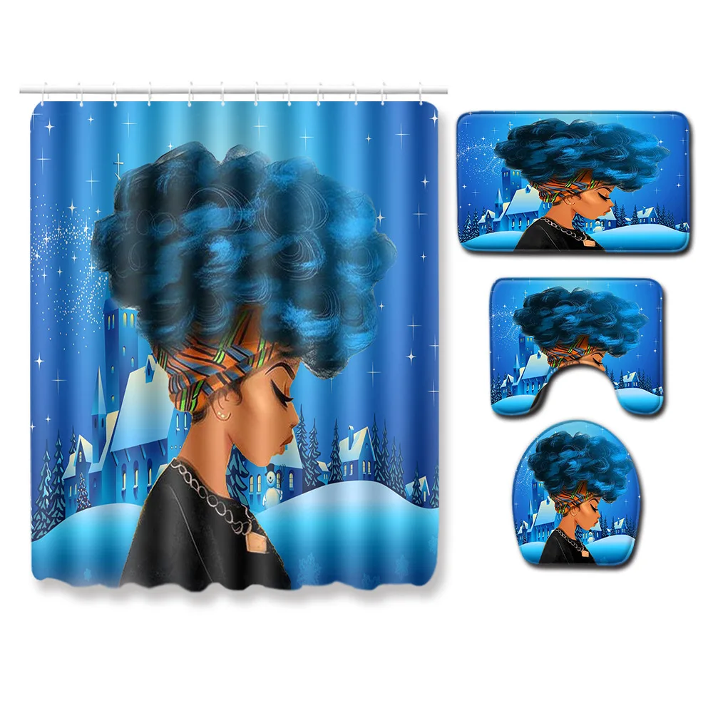 Zeegle Рождество коврик для ванной комнаты Набор Творческий Ванная комната 4 шт.