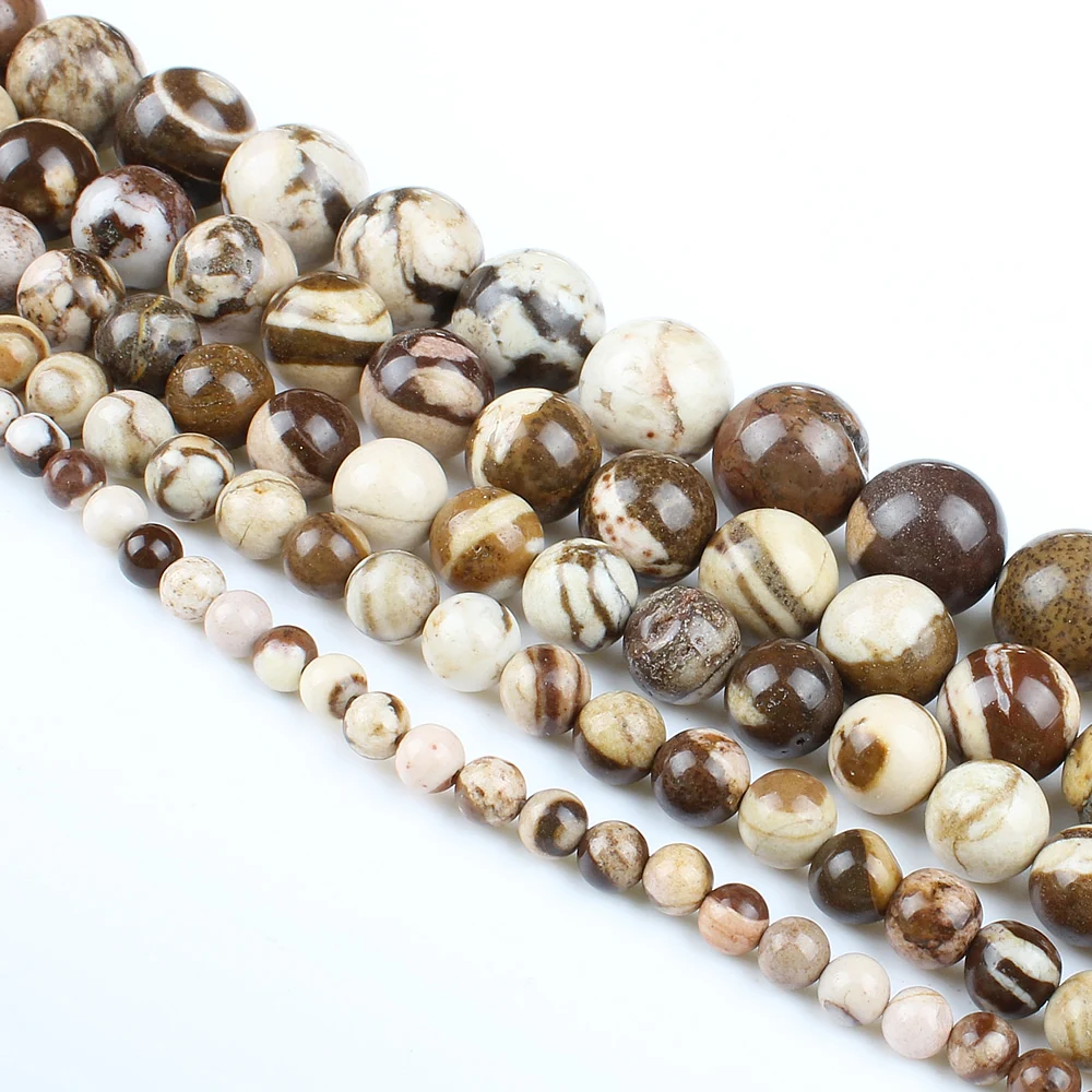 Натуральный камень австралийская Зебра круглые бусины россыпью для мужчин и