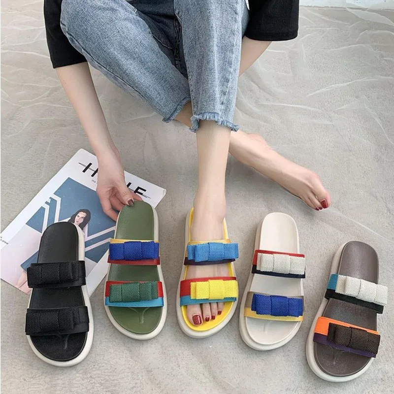 

2021Summer Women Sandals Outdoor Beach Ladies SlippersFashionable Cute ComfortableCasual Shoes Casual Flat Schoenen
