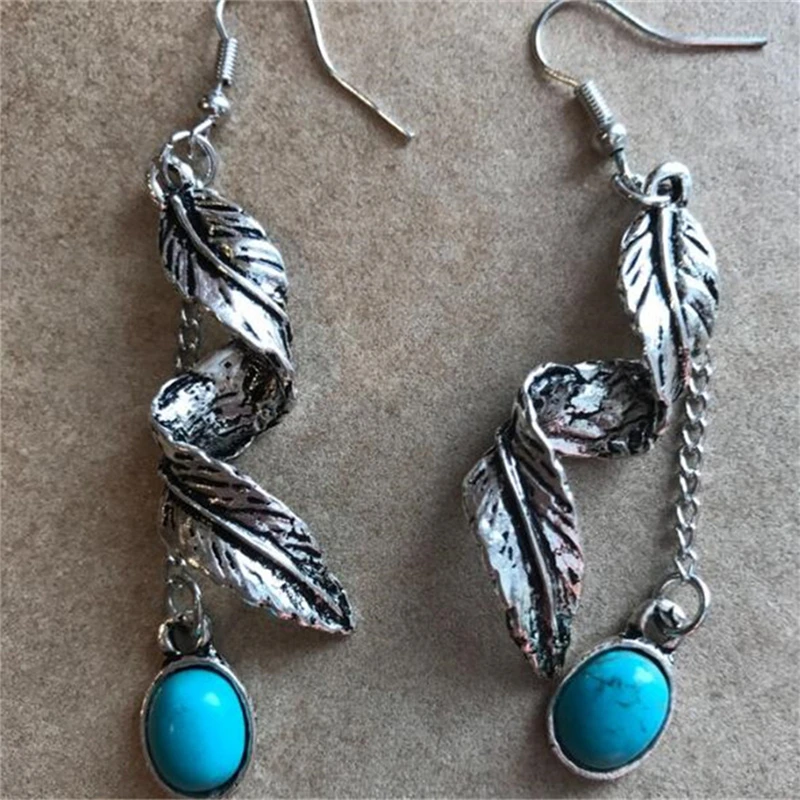 Женские винтажные серьги подвески в богемном стиле с лунным