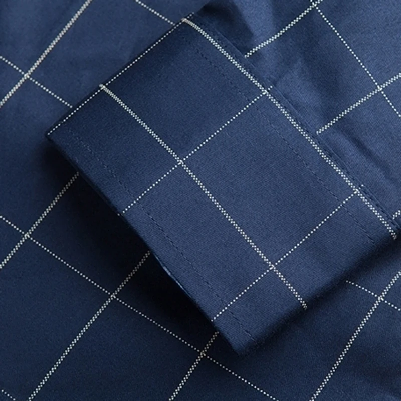 

Shirts Men Long Sleeve Plaid Shirt Turn-down Collar Single Breasted High Quality Comfortable Mens Leisure Slim Fit Daily Chic