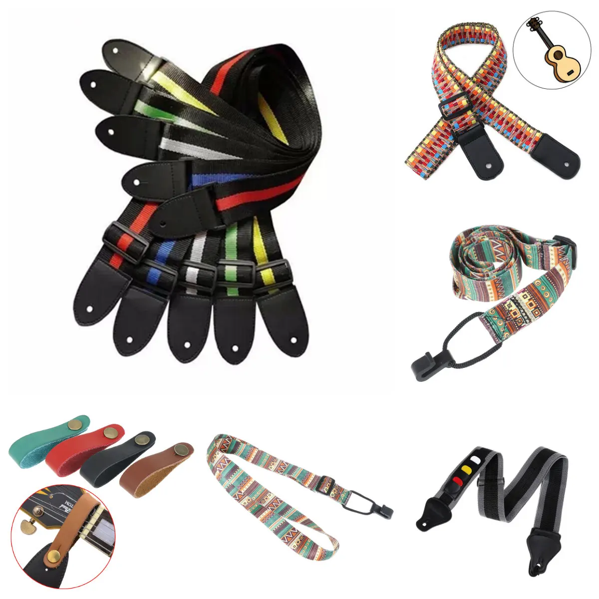 Ремень для гитары из нейлона ремень акустической электрогитары и басов