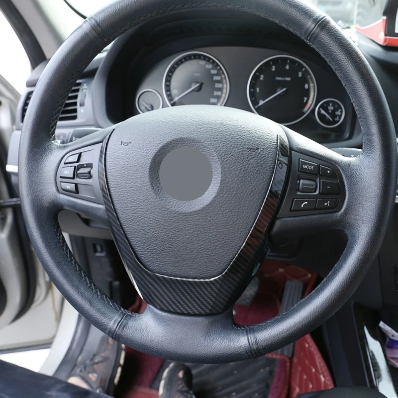

for BMW X3 X4 X5 F25 F26 F15 2013-2018 Carbon Fiber ABS Steering Wheel Frame Panel Trim Decorate Cover