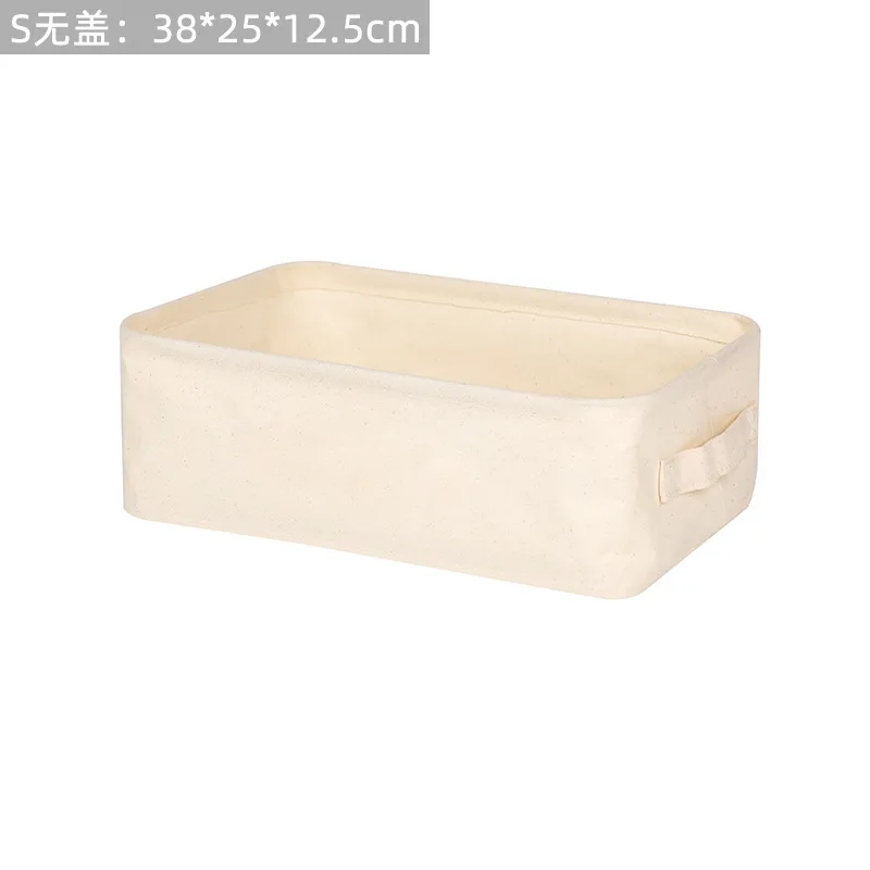 

New 100% Cotton Beige Storage Box for Clothing Clothes Organizer Storage Basket for Toys