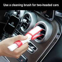 car air conditioner vent brush 2 in 1 car cleaning brushes auto detailing washing dust removal blinds keyboard duster brush 1pc