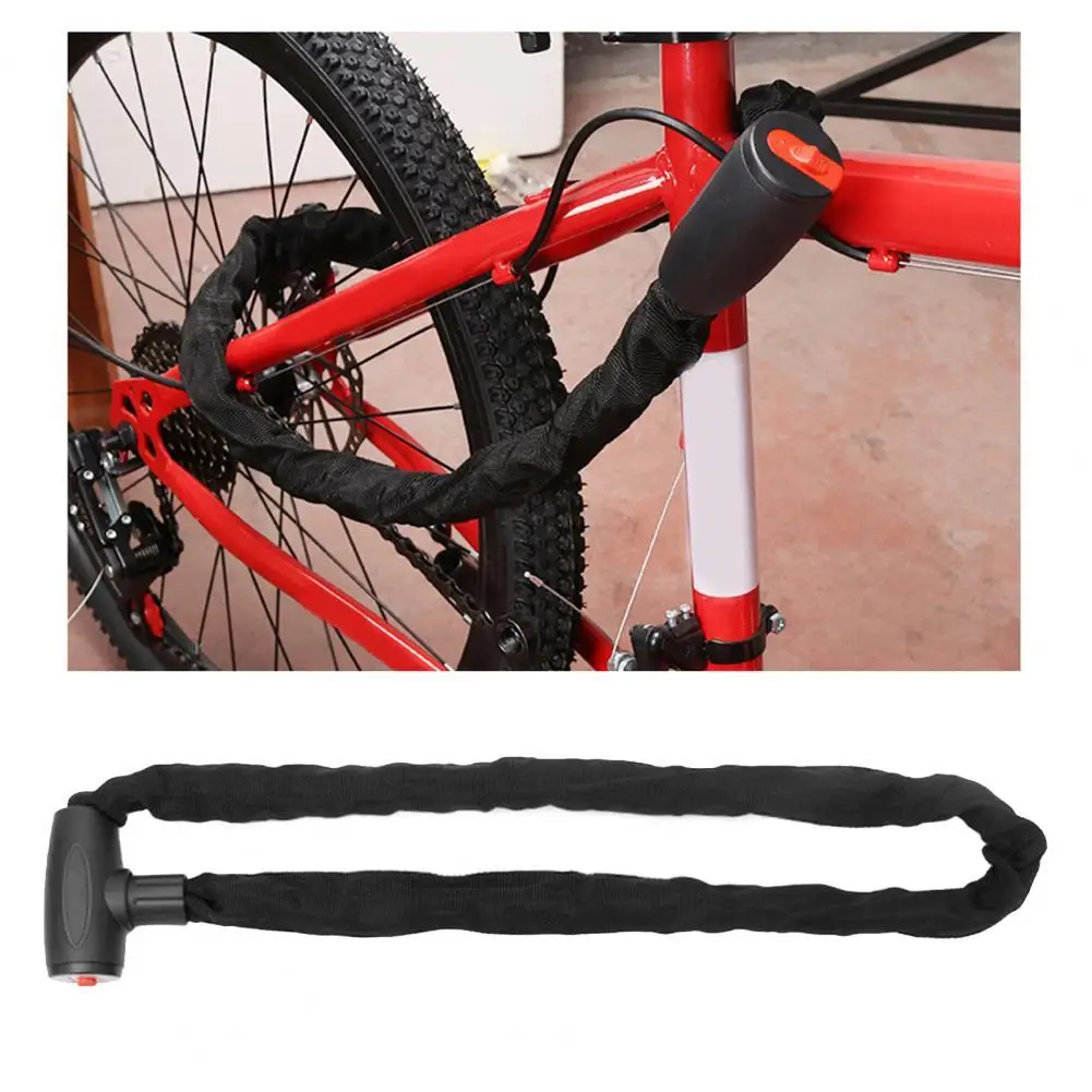 

Solid Bike Security Lock Folding Design Manganese Steel Good Toughness Bike Chain Lock for Riding