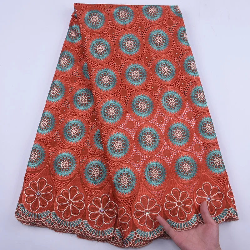 Кружевные африканские кружевные ткани SJD новейшая хлопковая ткань с вышивкой