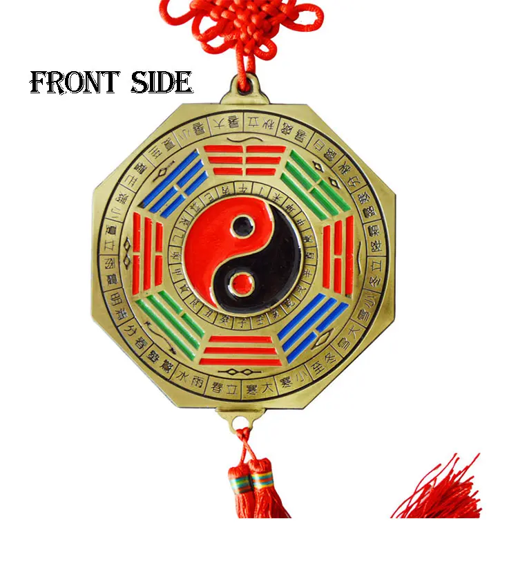 Счастливая китайского зодиака узел Feng Shui тайцзи Багуа фэншуй зеркало даосский талисман энергии декоративное украшение предмет интерьера 24 дроссель