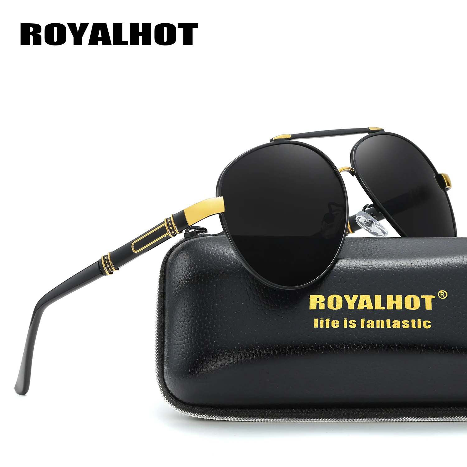 RoyalHot мужские женские поляризационные алой овальная оправа солнцезащитные очки