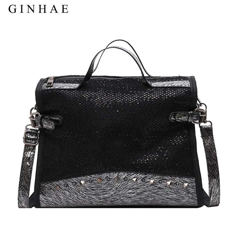 2021 Новое поступление Женская сумка с блестками модные сумки роскошные кожаные на