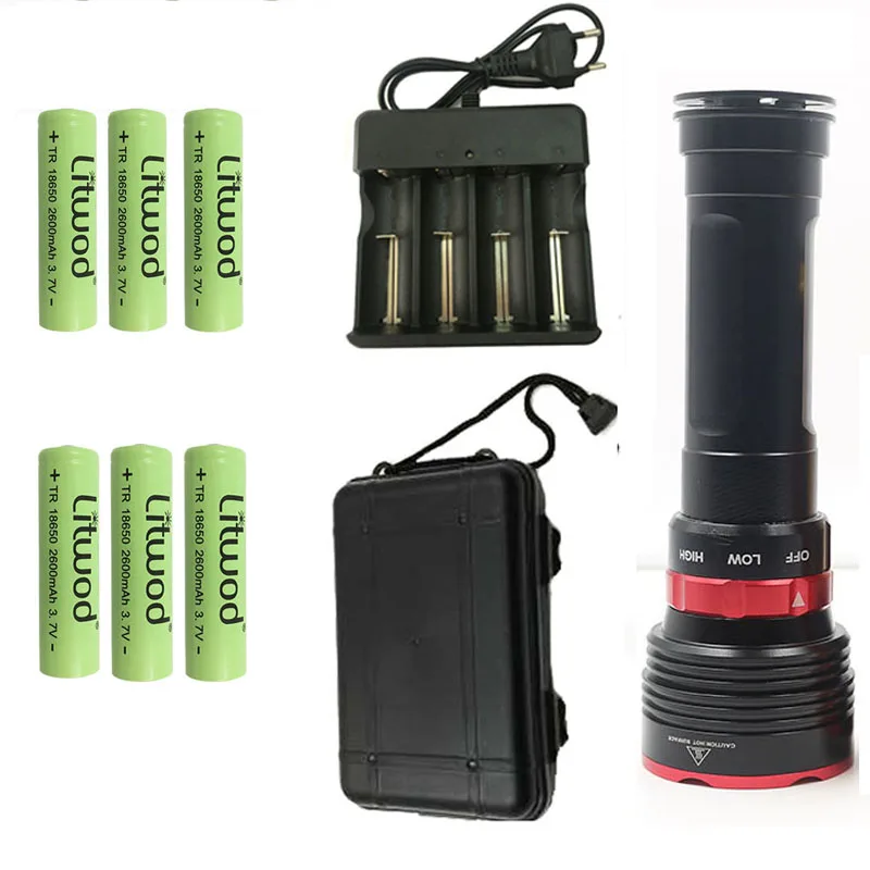Option C Z40DX5 CREE XHP70.2 светодиодный фонарик светильник водонепроницаемый 3 режима 18650 батарея Дайвинг лампа под водой PK XM-L2 U3 фонарик - Испускаемый цвет: Option C