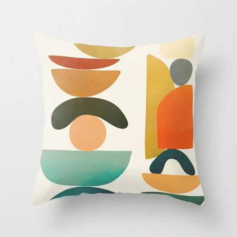 

Modern Minimalist Square Cushion Abstract Geometric Decor Home Pillow Car For Sofa Pillowcases Decorative Throw Cover Strip M9T0