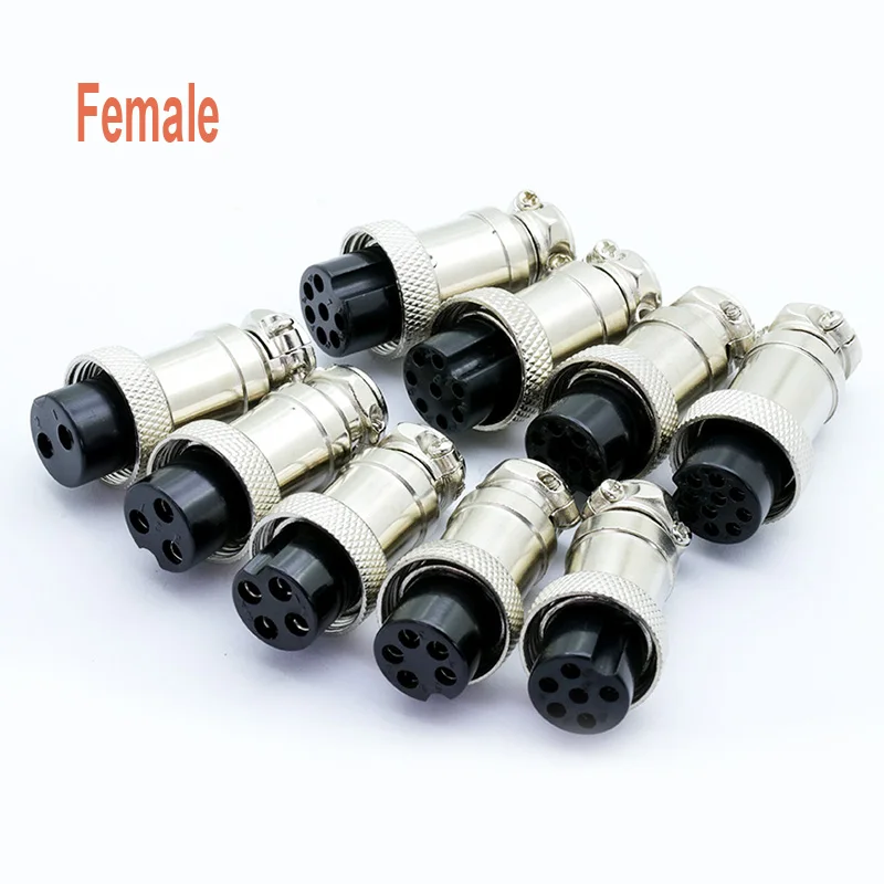 10 шт./лот GX16 авиационный штекер Штекерный/гнездовой разъем 2 3 4 5 6 7 8 9 16 мм круглый