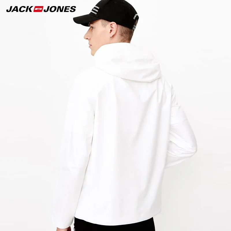 Весеннее Мужское пальто с капюшоном Jack Jones повседневное длинными рукавами