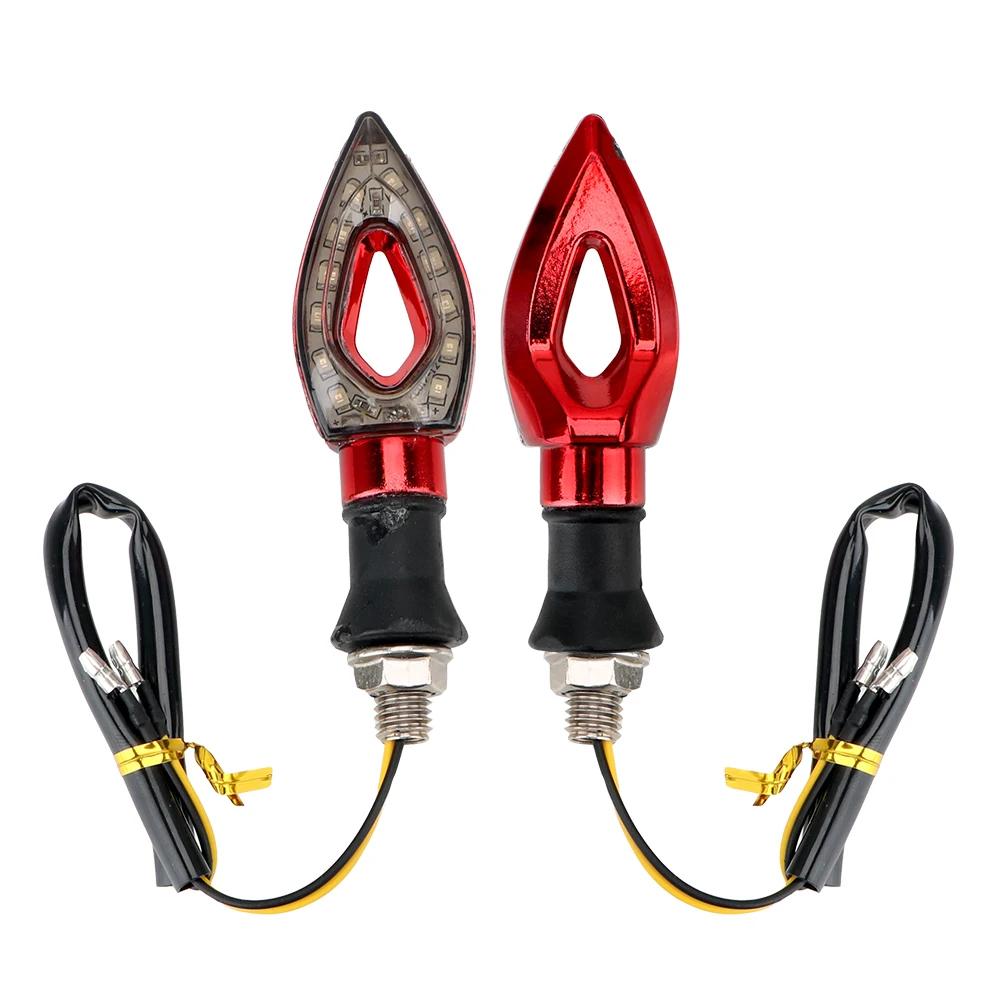 

FORAUTO 2Pcs/set 12LED Universal Motorcycle Turn Signal Lights Turn Indicators Lamps DC 12V