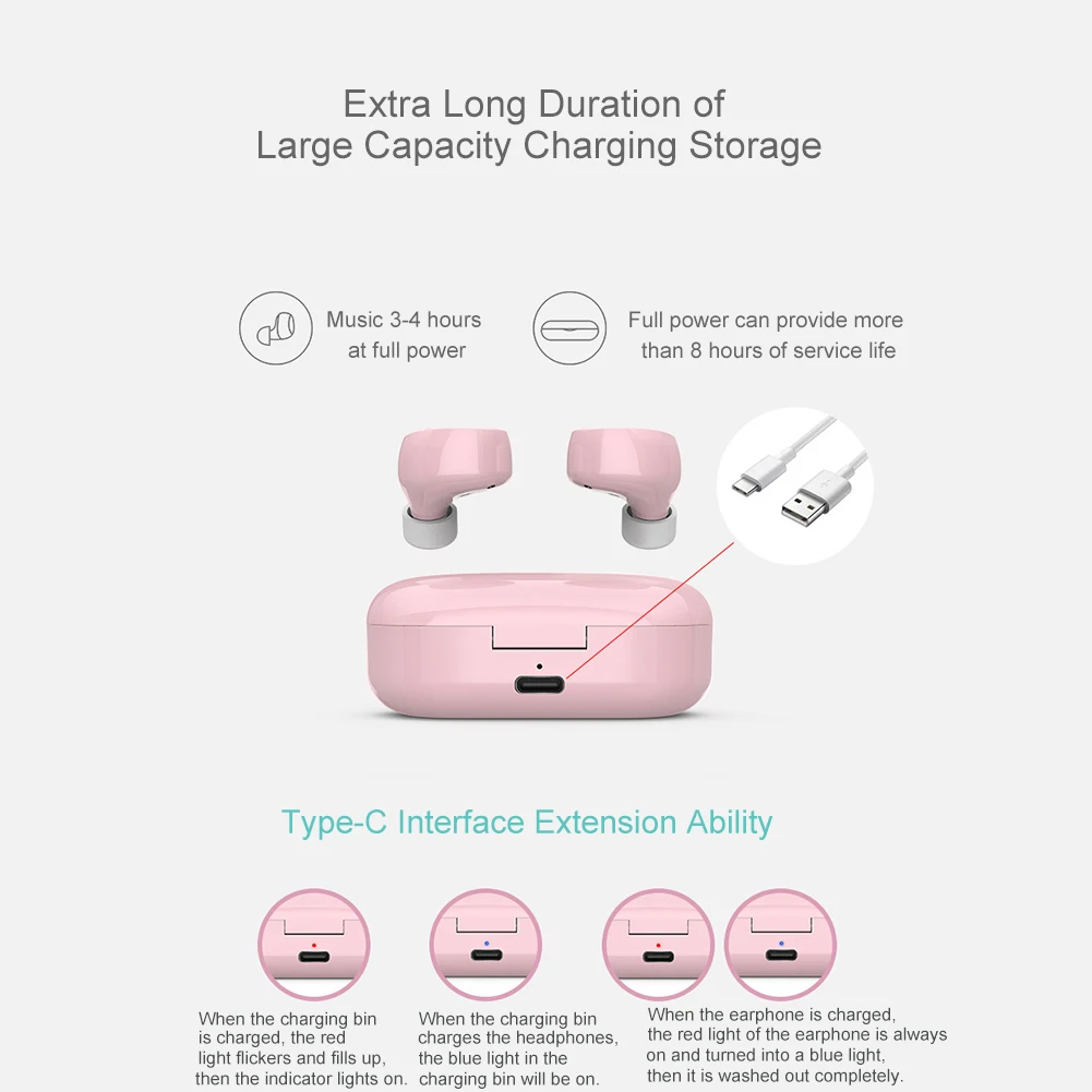 TW60 Mini Bluetooth 5,0 Беспроводные наушники-вкладыши спортивные наушники с двойным микрофоном bluetooth-наушники