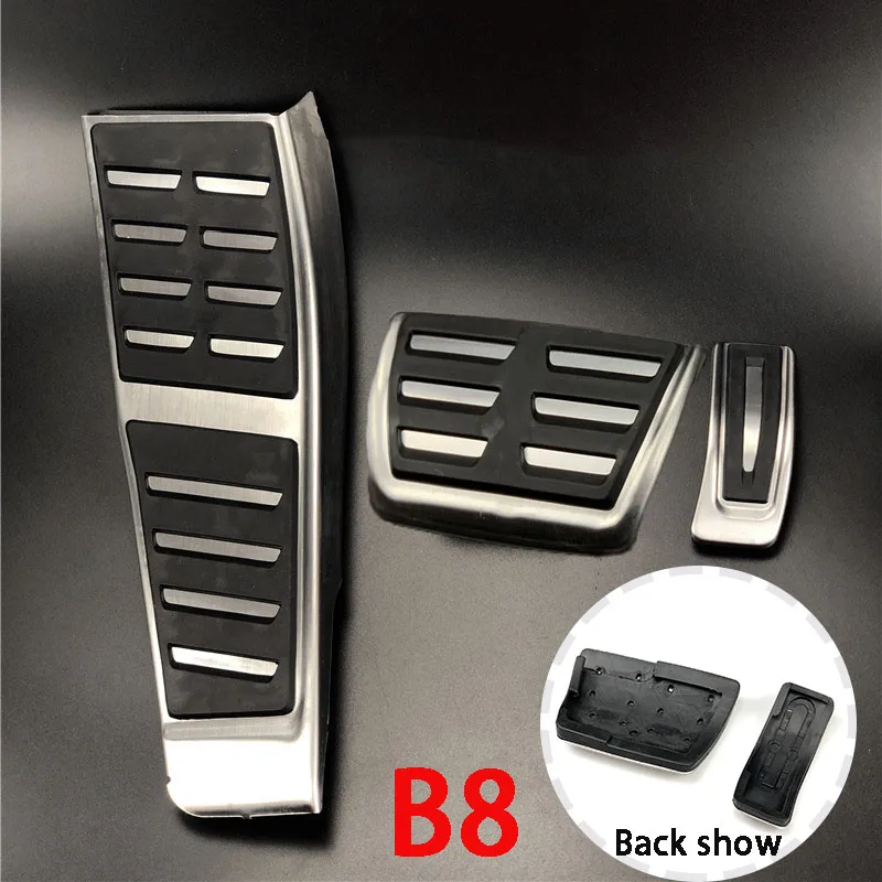 

For Audi A5 B8 S5 (8T) A5 B9 A4 S4 B8 (8K) Q5 8R A6 C7 (4G) RHD Car Accessories Gas Fuel Brake Dead Foot Pedal Cover Pad Trim