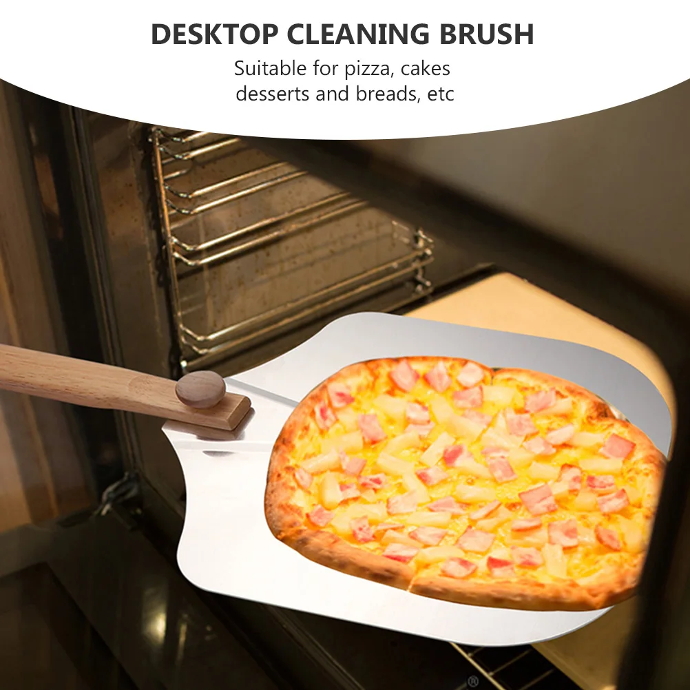 

1 Set Pizza Spatula With Wooden Handle Cleaning Brush Non-Stick Cake Spade Baking Shovel Pizza Pastry Peels Kitchen Food Turner