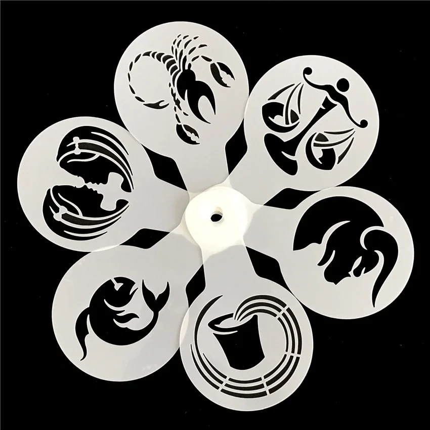 12 созвездий причудливый кофейный Фотофон форма для кофейных цветов инструменты