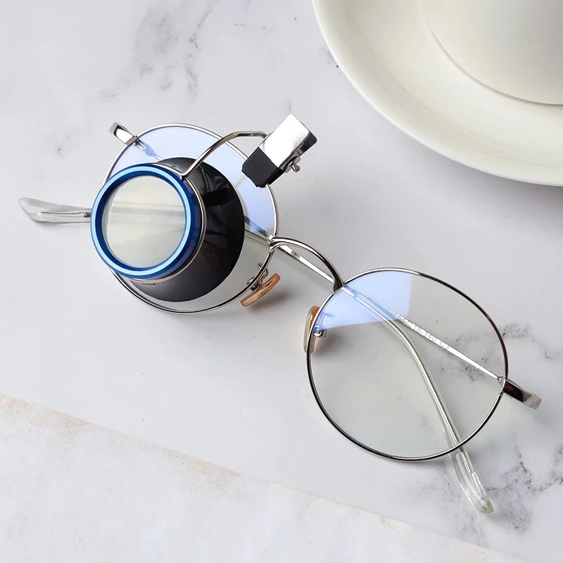 

10x Clip-on Eyeglass Magnifier Loupes Monocular Magnifying Lens Jewelry Watch Magnifying Tool Watchmakers Metal Repair Tool
