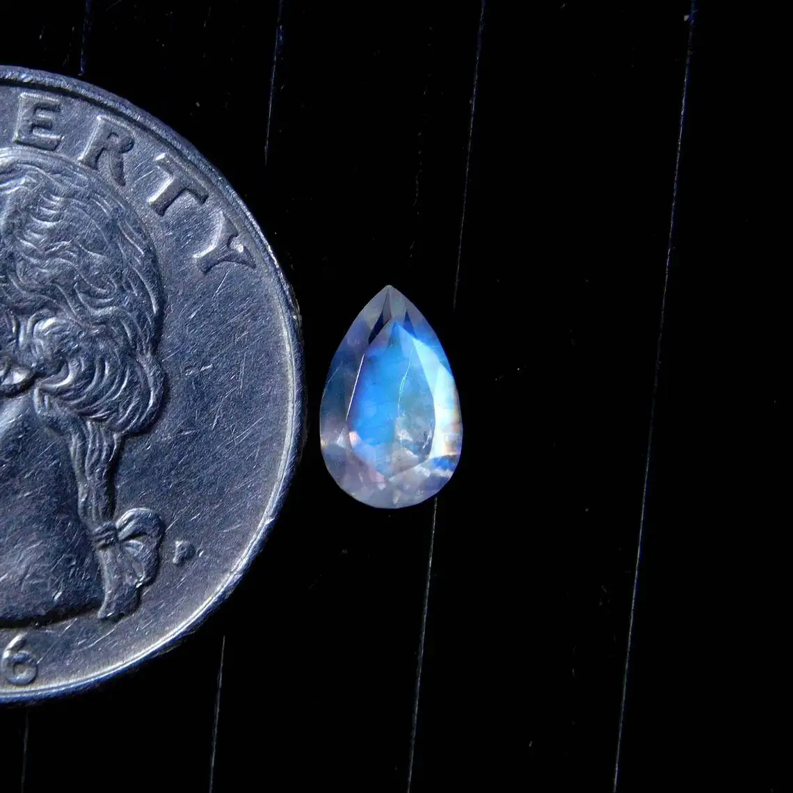 6x8mm Faceted Cut Pear Rainbow Moonstone Shape Natural Loose Gemstone Natural Rainbow Moonstone Gemstone