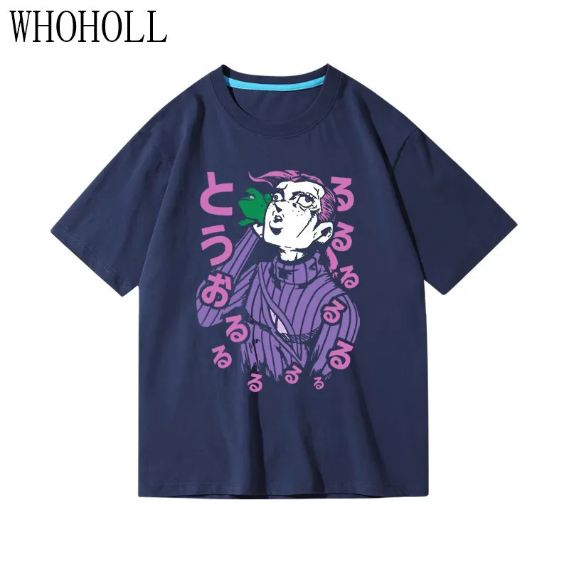 

Japanese Anime JOJO's Wonderful Adventure Print T-shirt Short Sleeve Men's Womens Funny Harajuku T-shirts Oversize Loose Tops