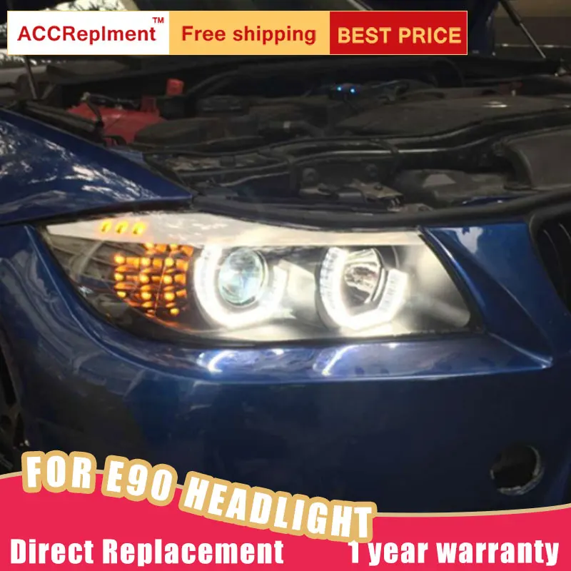 2 шт. светодиодный ные фары для BMW 3 серии E90 2005-2015 Автомобильные ангельские глазки