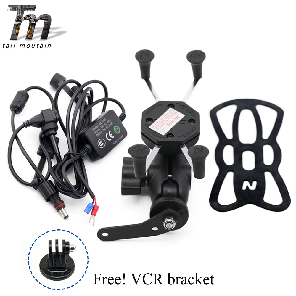 Держатель телефона VCR для YAMAHA MT03 MT25 MT 15 M SLAZ SMAX 155 XMAX 300 YBR125 мотоцикл USB зарядное