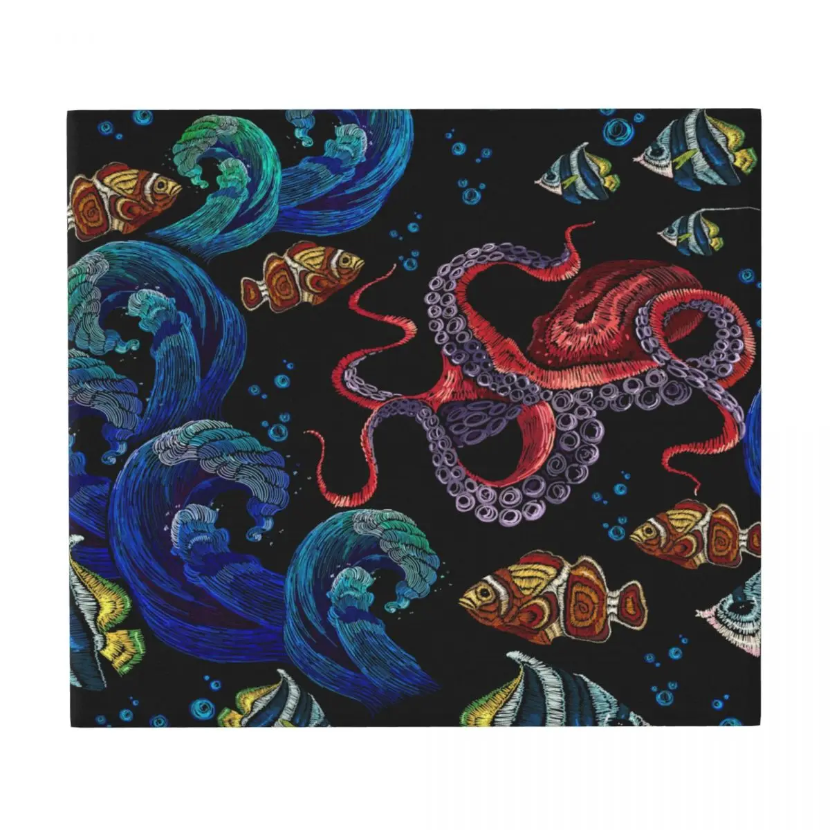 Кухонный коврик для сушки посуды впитывающая салфетка с вышивкой рисунком