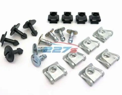 

20pcs Car Engine Parts Set Engine Underbody Shield Clips Set Engine Undertray Fasteners Kit for Audi