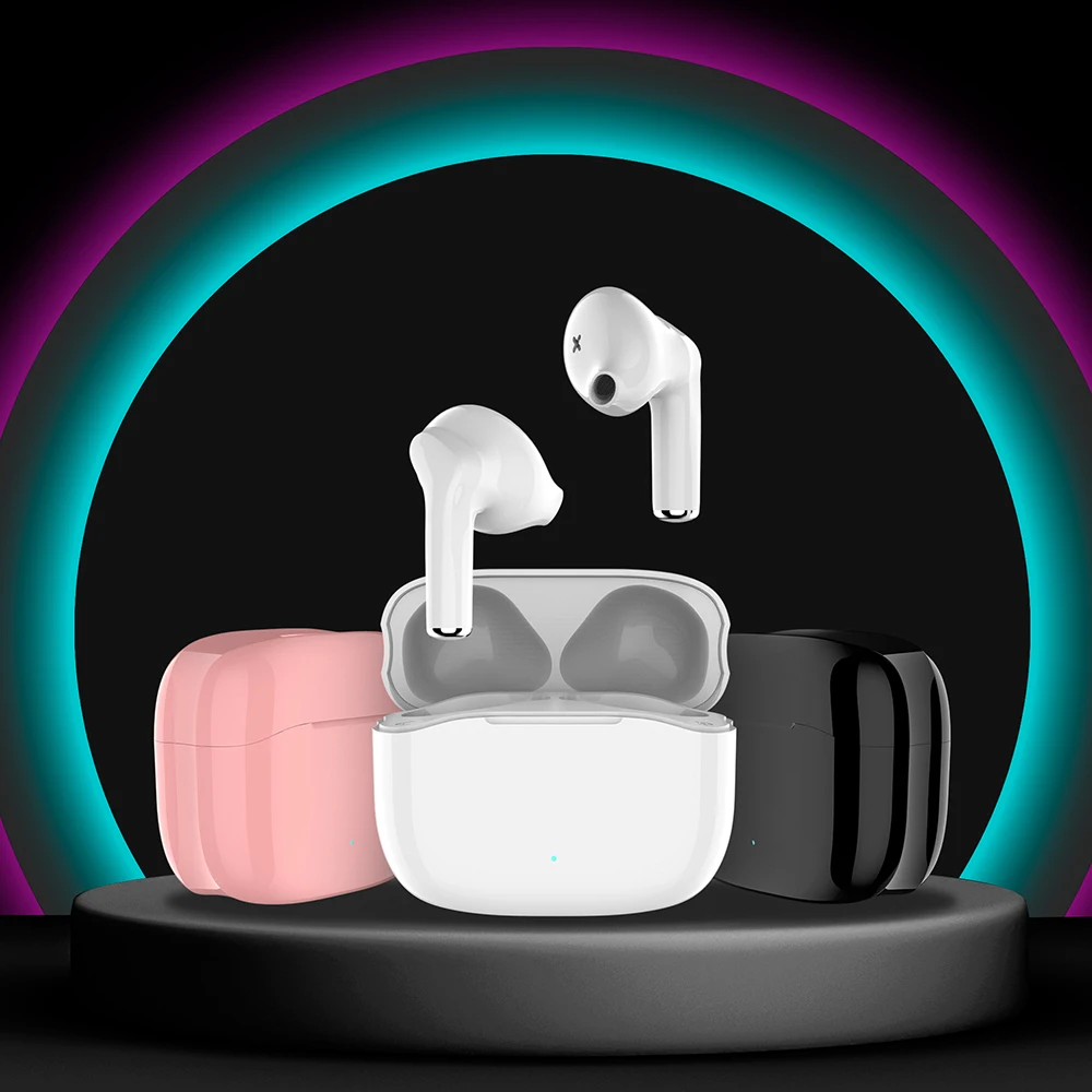 

Glowing headphone auricularess bt 5.0 headset tws wireless earphones mini dual driver wireless earphones