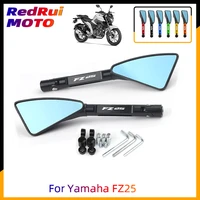 for yamaha fz25 fz 25 universal motorcycle accessories cnc aluminum blue lens rear view side mirror laser logofz25