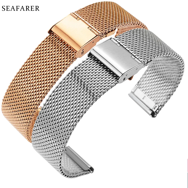 

Stainless Steel Woven Watch Band Strap Metal Accessories Milanese Loop Watchbands 10mm 12mm Apply to dw and CK's K3M21126