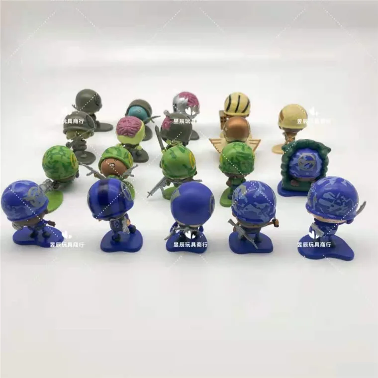 

10 шт. MGA удивительные маленькие зеленые мужские милые фигурки солдат-зомби, модель игрушек, подарок для маленького мальчика