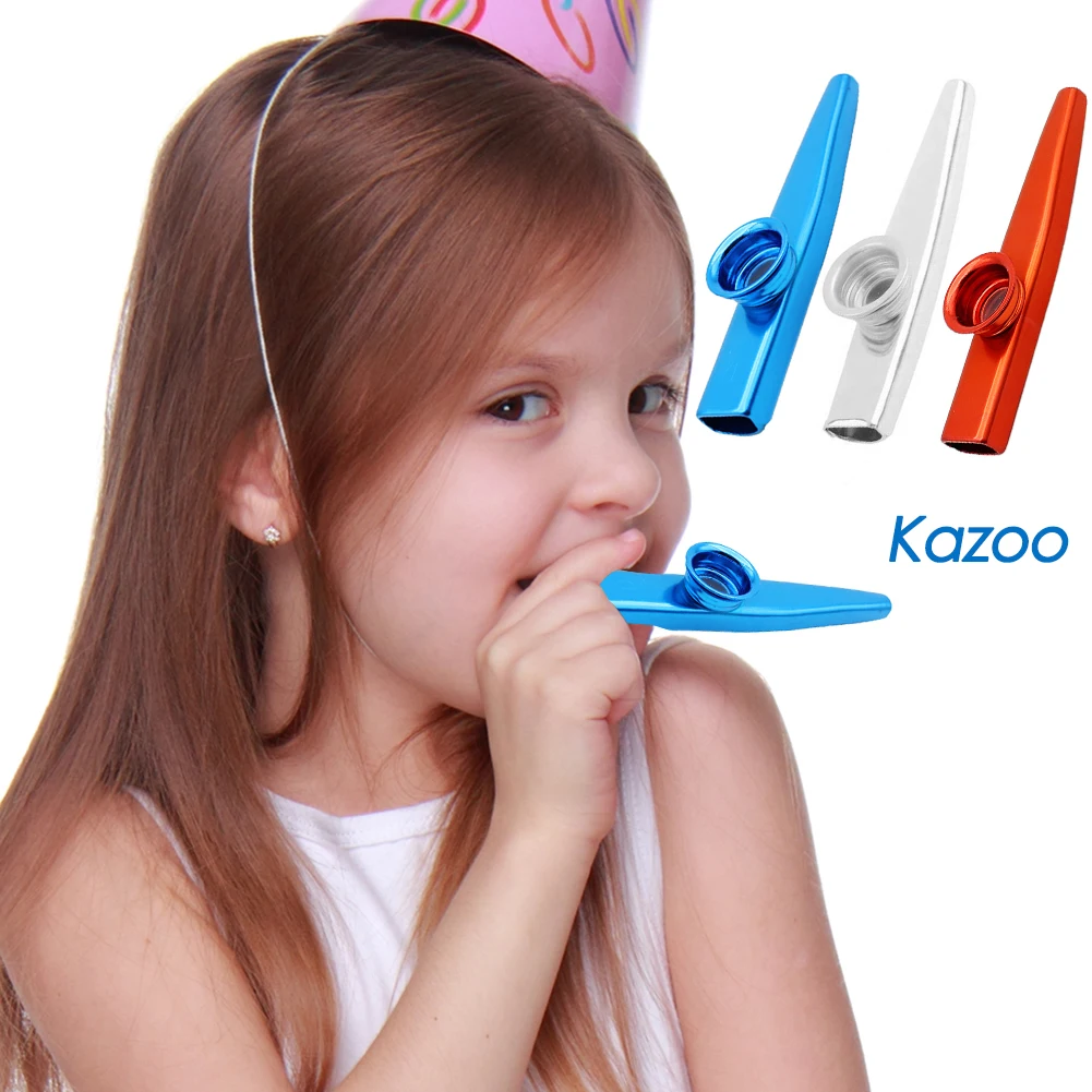 Металлический музыкальный деревянный духовой инструмент Kazoos канавки для