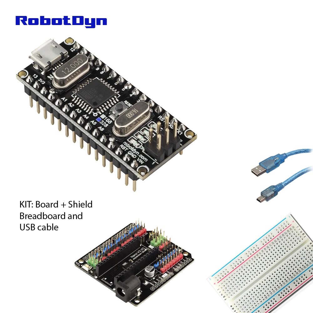 Nano CH340/ATmega328P MicroUSB, колодки припаяны. Compatible for Arduino Nano V3.0